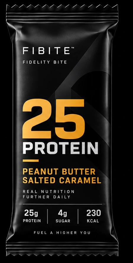 FIBITE 25 Protein Peanut Butter Salted Caramel package